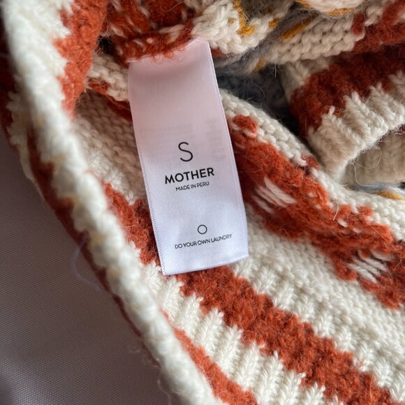 NWT MOTHER THE LONG DROP WOOL ALPACA BLEND JUMPER SWEATER IN DHARMA KARMA - Picture 9 of 10